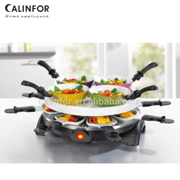 High Quality 880W Cold Rolled Steel Non-Stick Raclette Electric Grill Pan