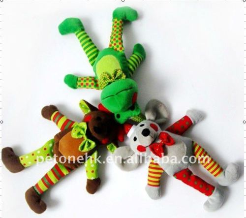 Hot selling Christmas pattern dog plush toy