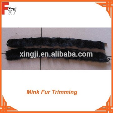 For Jacket natural color Mink piping fur trim