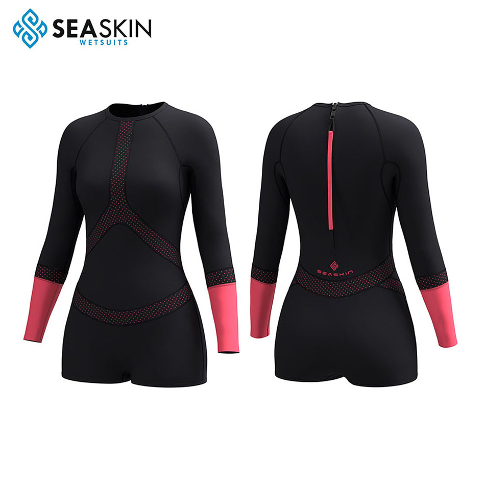 Seaskin traseiro zíper traseiro de neoprene durável 3mm Surfing Springsuit