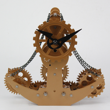 Mktime metal Anchor gear clock