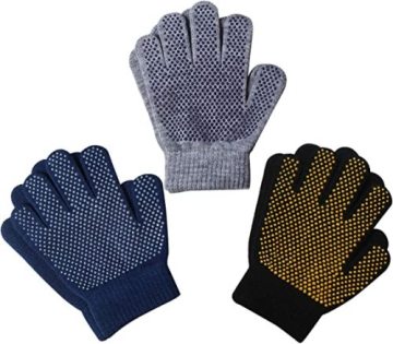 Recycled Adult Warm Stretchy Knit Gloves One Size