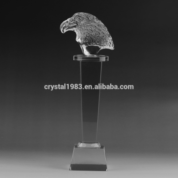 2017 Optical glass crystal gifts crystal trophy cup eagle trophy and award