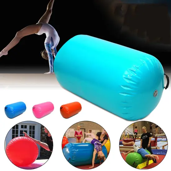 60x100cm Airtrack Inflatable Gymnastics Gym Air Mat Floor Home Gymnastics Exercise Inverted Backflip Round Column Tumbling Mat