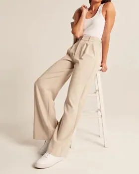 Soft wide leg women's pants