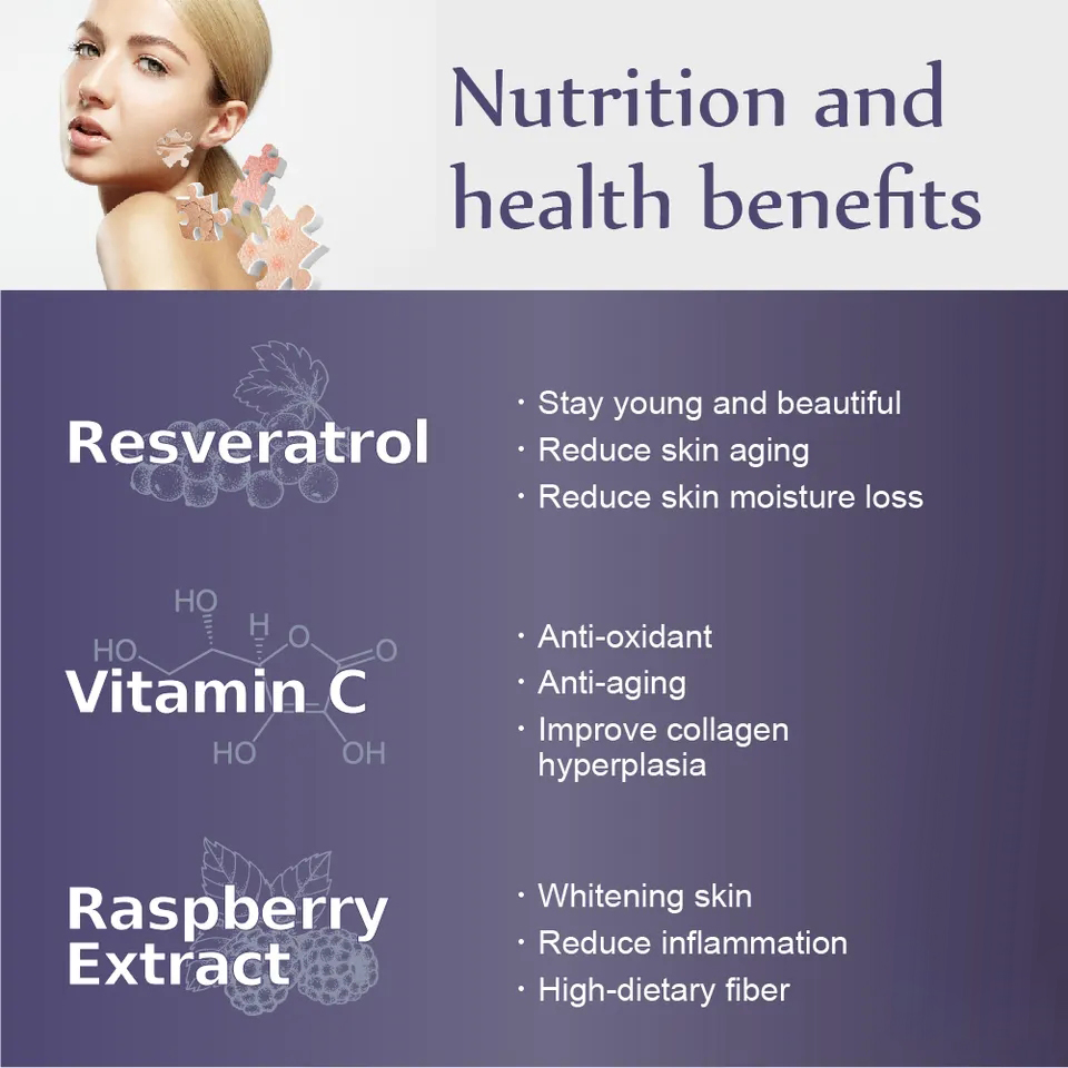 OEM/ODM Anti-Aging Beauty Resveratrol Rejuvenating Essence Skin Brightening Resveratrol Drink