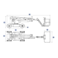 Высокопроизводительный ACEDO Electric Articularing Boom Lift 16M
