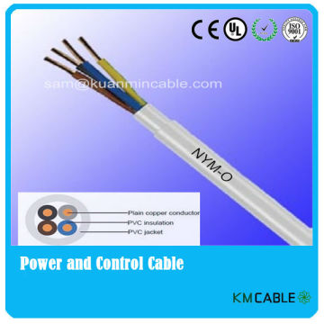 NYM Cable, without earth wire plain copper conductor pvc sheath cable