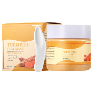 Best Selling Private Label 100ML Vitamin C Turmeric Clay Mud Mask for Deep Cleaning and Moisturizing