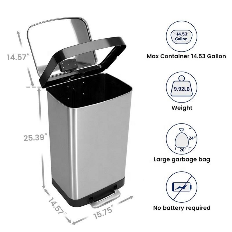 stainless steel pedal dustbin