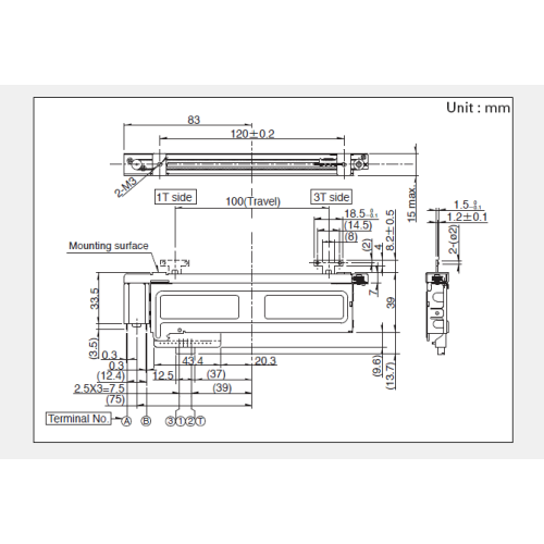 RSA0K11V Series Slide Potentiometer