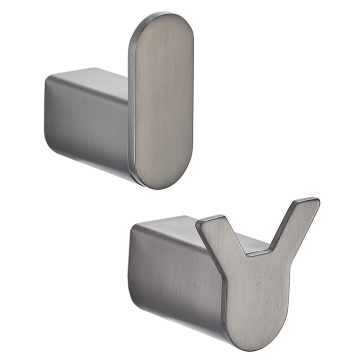 Modern Gun Grey Metal Wall Hook for Bathrooms