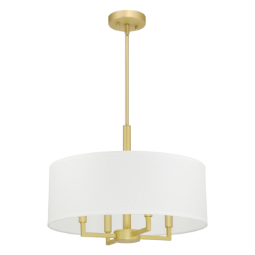 Modern Home Decorative 4 Light Pendant Lighting Drum Pendant Light with Fabric Shade