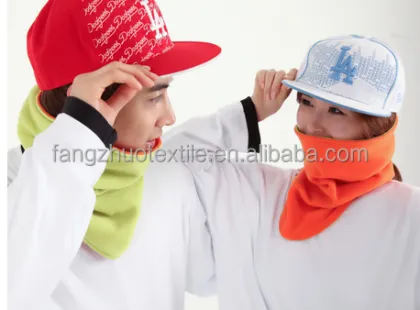 100 polyester scarf outdoor sports polar fleece knitted neck warmer