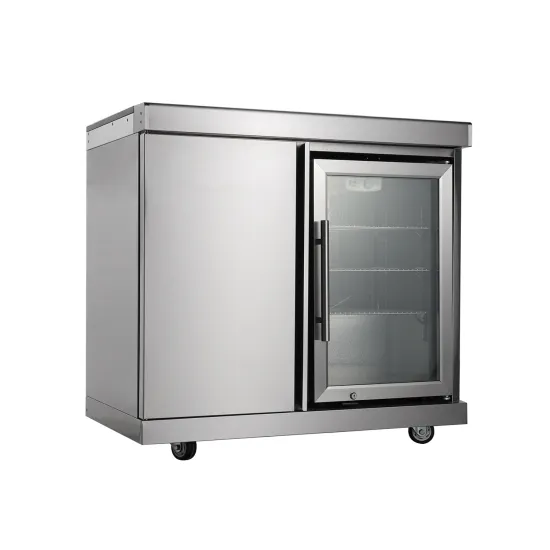 Black Marble Countertop Stainless Steel 304 S/S BBQ Grills with Single Door Refrigerator