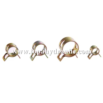 Forklift spring welding repair tube wire clamp