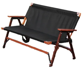 Double Size Foldable Loveseat Bench for Outdoor Leisure and Camping