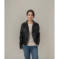 Ladies new fashionable casual leather jacket