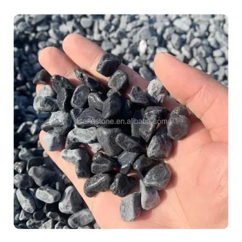 Natural Black Tumbled Cobblestones for Outdoor Garden and Landscape Decor