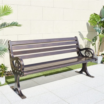 European Style Cast Aluminium Antique Patio Bench for Gardens and Schools