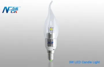 Power Saving Smd 3w E14 300lm Led Candle Light Bulbs Warm White Led