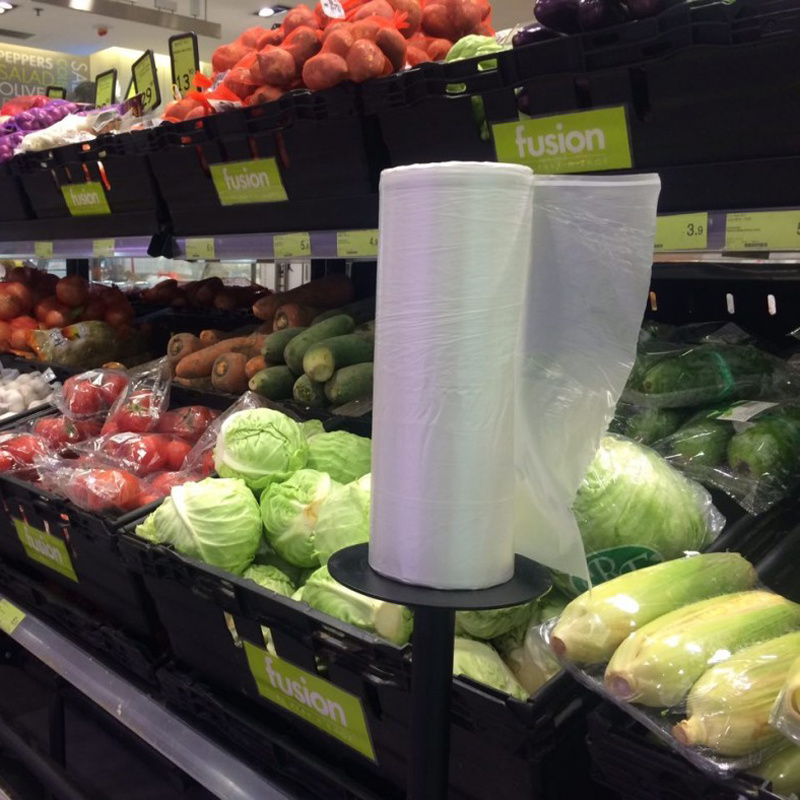 HDPE Transparent Supermarket Shopping Fruit Vegetable and Food Packaging Plastic Bag on Rolls