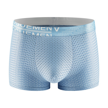 Custom Comfortable Cotton Crotch Hollow Breathable Men's Boxer Briefs