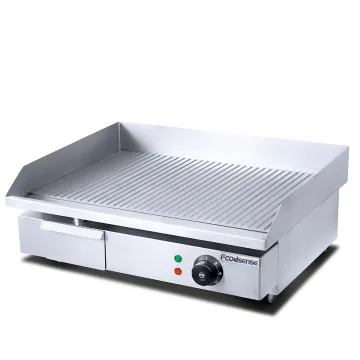 Commercial Kitchen Equipment Stainless Steel All Groove Electric Griddle