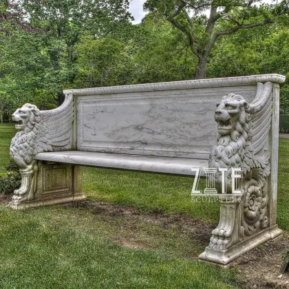 New Products outdoor nature stone antique animal benches