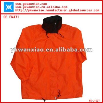 orange waterproof jacket with Oxford ,Fluorescent waterproof jacket with lightweight ,lightweight waterproof jacket