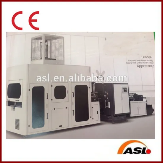 Automatic Non woven Bag Making Machine with online handle attach machine
