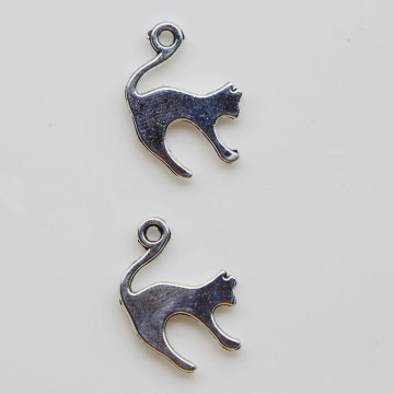 Подвески для кошек из сплава антикварного серебряного цвета для изготовления ювелирных изделий, модная подвеска