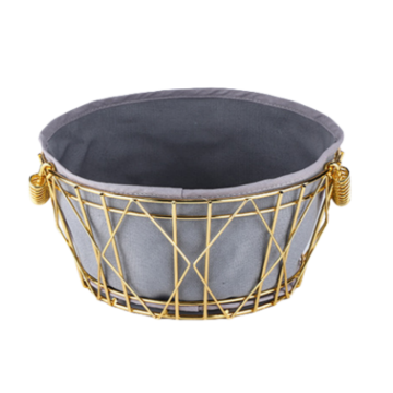 Fabric Circular Desktop Storage Basket for Bread, Fruit, and Snacks