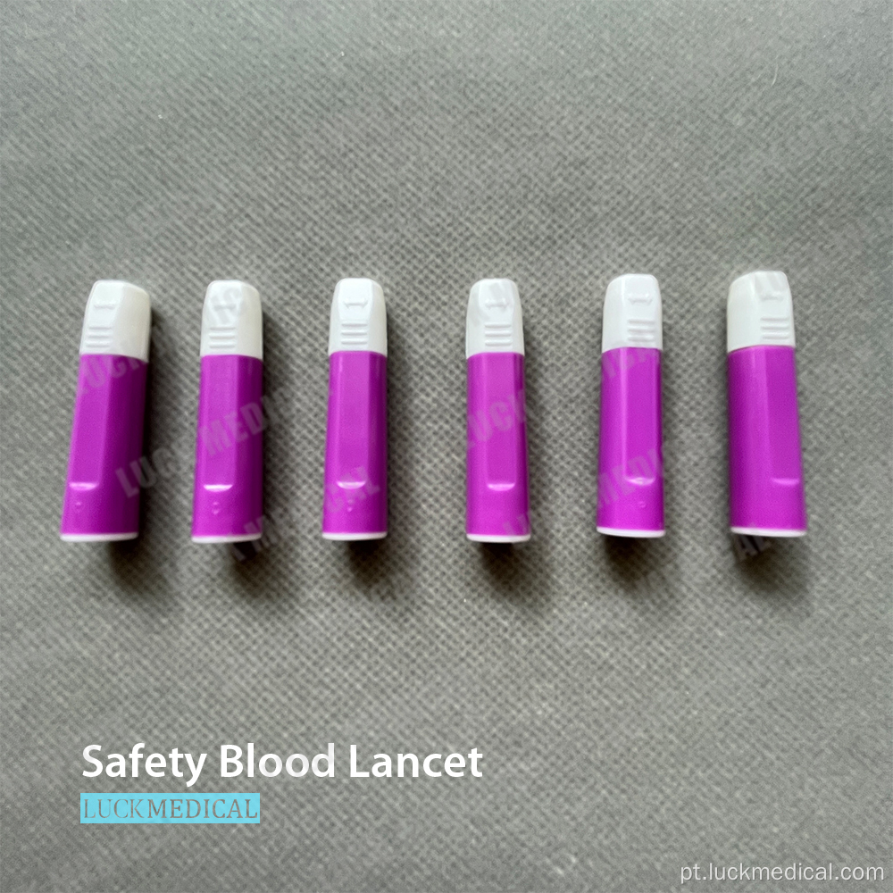 Segurança estéril Blood Lancet-Type Button ativado