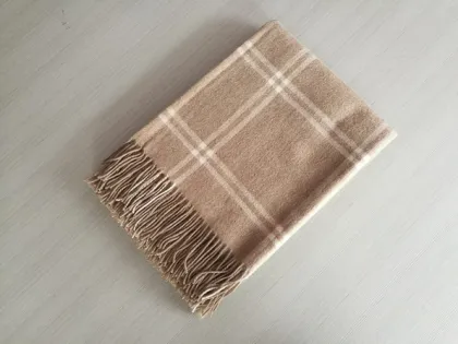 Superfine plaid wool blanket
