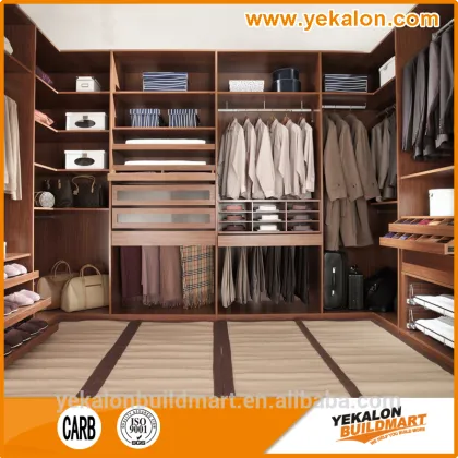 Neat walk in closet bedroom wardrobe