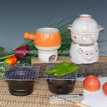 Ceramic Stove direct fire picnic stove barbecue grill