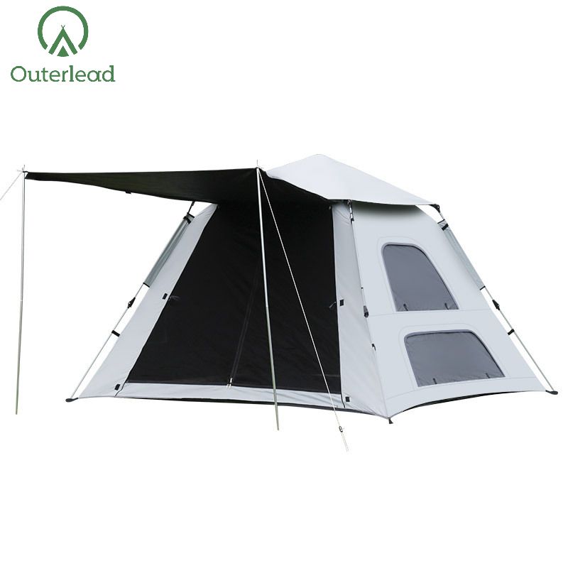 3-4 personnes Black Glue Camping Tent 4 Windows