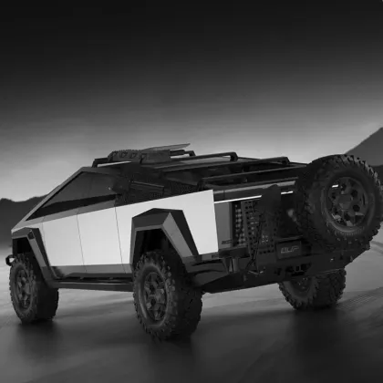 Custom Te-sla CYBERTRUCK Steel Rock Sliders Side Nerf Bars