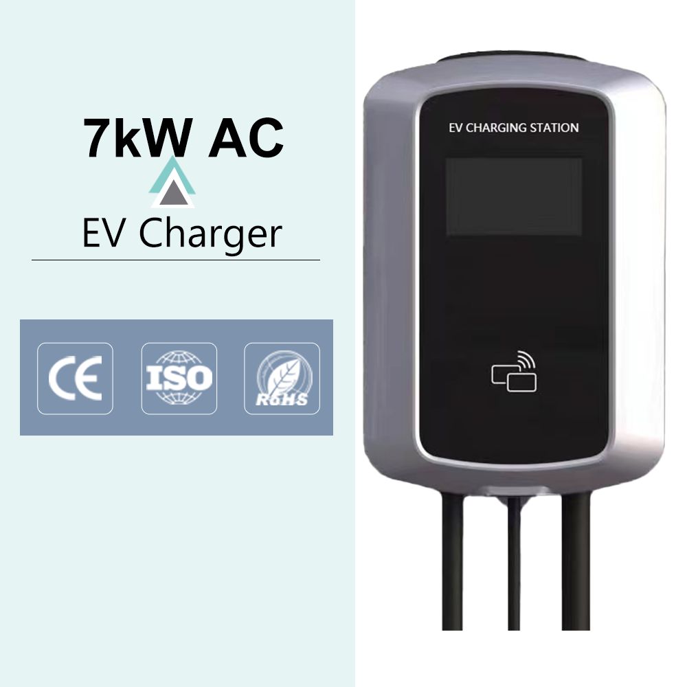7kW AC Tường gắn trên Bộ sạc EV Mã quét