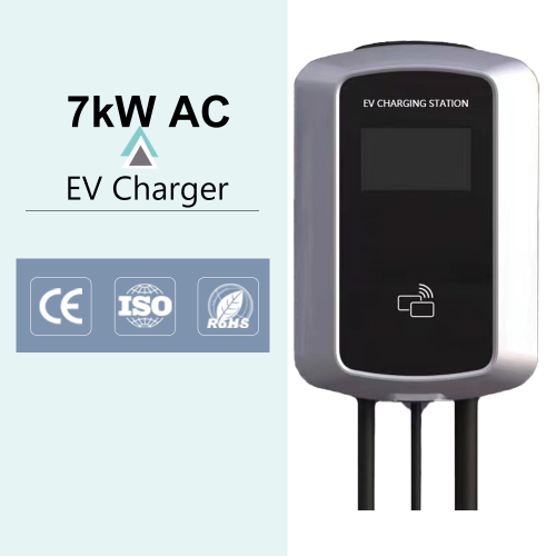 7kW AC Tường gắn trên Bộ sạc EV Mã quét