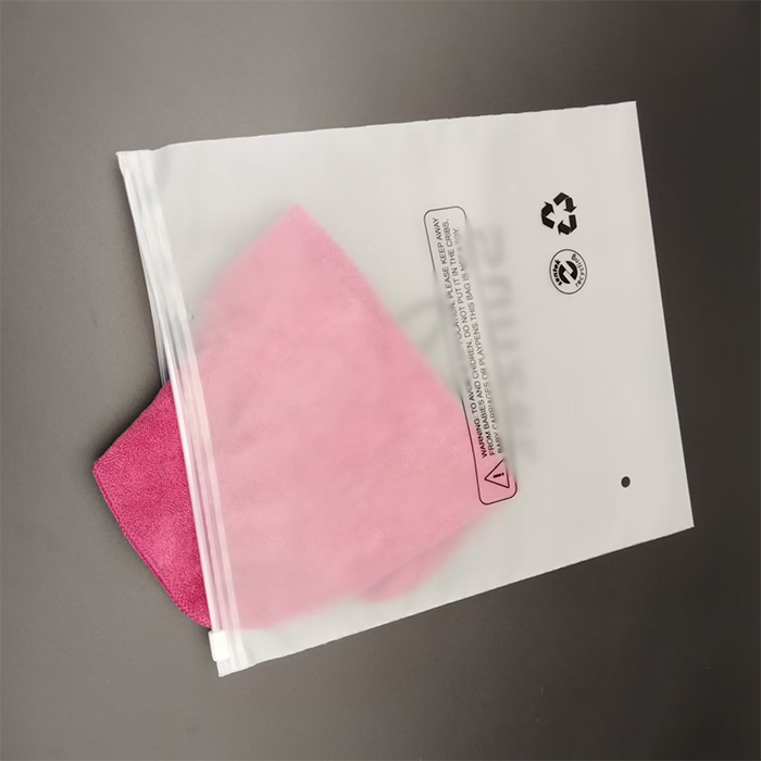 CPE matte ziplock bag for clothing