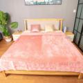 Cobertor de flanela rosa simples de cor pura