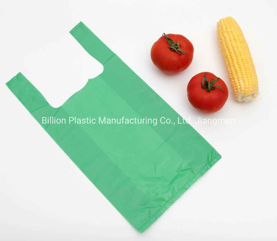 Green Market Shopping Plastic T Shirt Bag Vest Bag, Plastic Carrier Bags