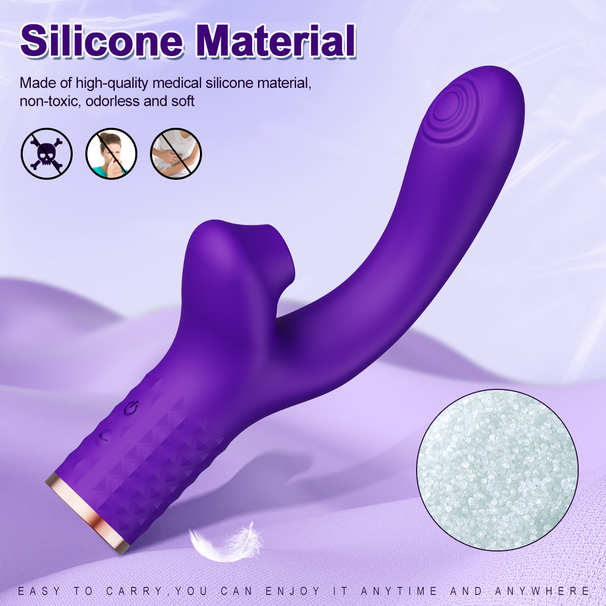 Elegant Suction Vibrator for Female Pleasure