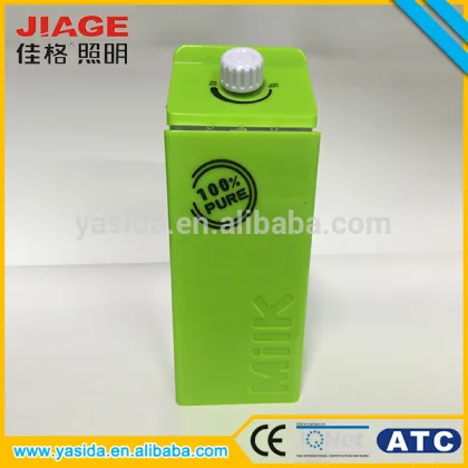 Plastic cute milk box student rechargeable folding led desk lamp