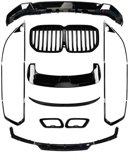 2019-2024 BMW X7 Black Knight Front Lip, Shovel, Tail, Wing, Grille Kit