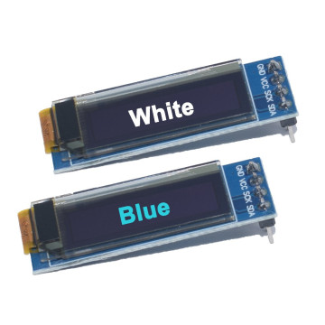 0.91 Inch White/Blue OLED Display Module 128x32 IIC Interface