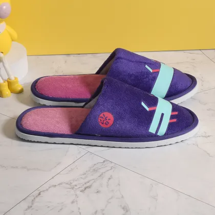 Stocked miscellaneous fleece material household slippers