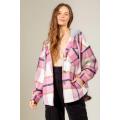 Damen lässige Plaid -Hemdjacke Mäntel